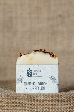 Mydło lniane z geranium 